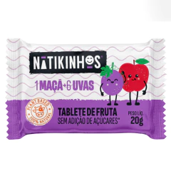 Tablete de Frutas Maçã e Uva 20g Display 12und NATIKOS - comprar online