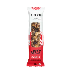 Kit c/ 16und Barra de Nuts Pinati Canela 120g (4x30g) na internet