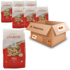 Kit c/ 6pct Macarrão Fusilli COLAVITA Grano Duro 500g