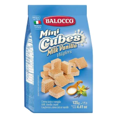 Kit c/ 5un Wafer Mini Cubos de Leite BALOCCO 125g - Itália na internet