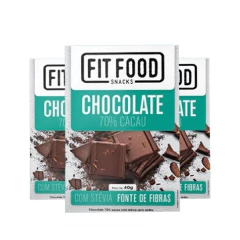 Chocolate 70% Cacau c/ Stevia FIT FOOD 40g - Fruttato