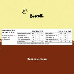 Kit c/ 12 Biscoito Infantil PAPAPÁ banana e cacau 60g - loja online