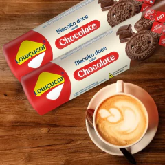 Kit c/12 Biscoito Chocolate e Leite Zero Açúcar LOWCÚCAR 95g na internet