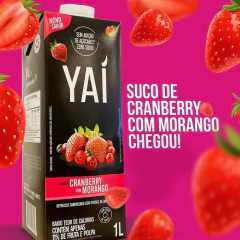 Kit c/ 12und Suco de Cranberry com Morango YAI 1 Litro na internet