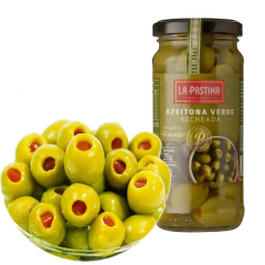 Kit 4un Azeitona Verde Recheada Com Pimentão La Pastina 235g - Fruttato