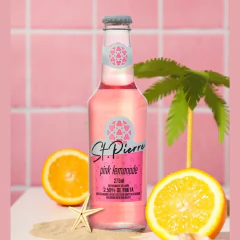 Kit 12und Refrigerante Pink Lemonade ST PIERRE L Neck 275ml - loja online