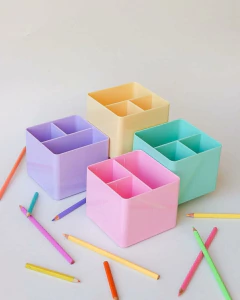 Porta Objetos Full Color Pink c/3 Divisórias DELLO