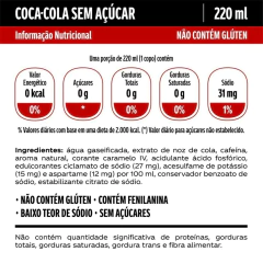 Refrigerante COCA COLA Sem Açucar Lata 350ml (12 Latas) - Fruttato