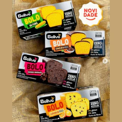 Kit 4un Bolo Double Chocolate C/ Gotas S/ Gluten BELIVE 260g - loja online