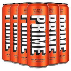 Kit c/ 6und Energético PRIME Orange e Mango 330ml (U.S.A)