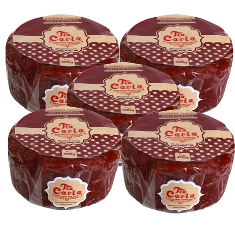 Kit com 5 Goiabada Cascão TIA CARLA 400g (Ponte Nova - MG)