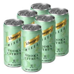 Kit c/ 6und Drink Pronto SCHWEPPES Vodka & Citrus 269ml