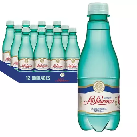 Água Mineral S/ Gás Pet SÃO LOURENÇO 300ml (12 unidades)