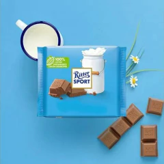 Kit c/ 4und Chocolate Alemão RITTER Sport Alpine Milk 100g na internet
