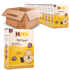 Kit c/ 12 Petit Cereal Aveia PAPAPÁ Banana e Ameixa 170g