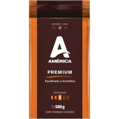 Café Premium Torrado e Moído a Vácuo AMERICA 500g - comprar online