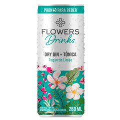 Gin Tônica FLOWERS Toque de Limão Lata 269ml (6 Latas) - Fruttato