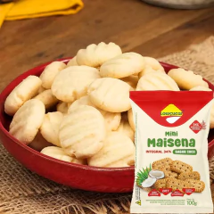 Kit c/ 10und Mini Maisena Integral Coco Zero LOWÇÚCAR 100g - Fruttato