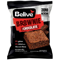 Kit c/ 10und Brownie Chocolate Zero BELIVE Sem Gluten 40g - comprar online