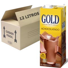 Achocolatado GOLD com Cacau Sem açúcar 1L (12 unidades)
