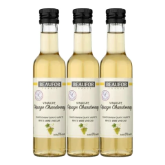 Kit c/ 3und Vinagre Francês BEAUFOR Branco Chardonnay 250ml