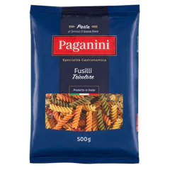 Kit c/ 6un Macarrão Italiano Fusilli Tricolore PAGANINI 500g - comprar online