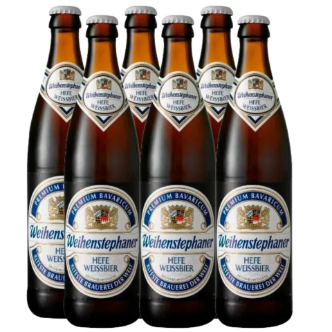 Kit c/ 6un Cerveja Alemã WEIHENSTEPHANER Hefeweissbier 500ml