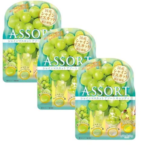 Kit c/ 3 Bala Japonesa Sabor Uva Muscat Sortida SENJAKU 85g