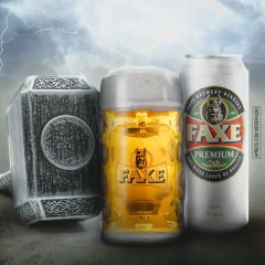 Kit c/ 4und Cerveja Faxe Premium Dinamarca Lata 500ml - Fruttato
