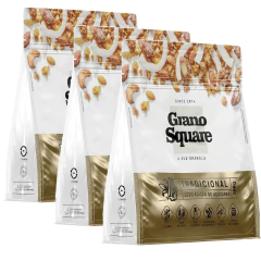 Kit c/ 3und Granola Premium Zero Açucar GranoSquare 200g