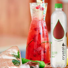 Kit c/ 6und Água com Gás Sabor Melância CRYSTAL 510ml - Fruttato
