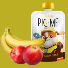 Kit 12 und Banana e Maçã PIC-ME Patrulha Canina 90g - Fruttato