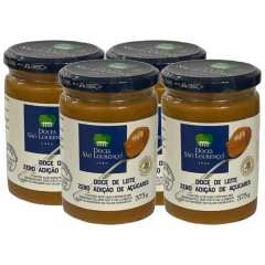 Doce de Leite Puro Zero SÃO LOURENÇO 375g (4 Vidros)