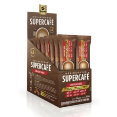 Display Sticks SUPERCAFE Chocolate Suiço 10g (14 Unidades)