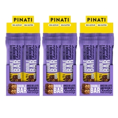 Kit 3un PINATI Double Bar Doce de Leite Amendoim Choc 6x35g