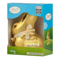 Kit c/ 6und Chocolate Branco Lindt Gold Bunny Coelho 100g - comprar online