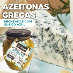 Azeitona Verde Grega com Queijo Azul OLYMP 200g - comprar online