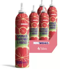 Espuma de Grapefruit e Hibisco EASY DRINKS 260g (4 Tubos)