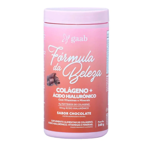 Gaab Colagénio + Ácido Hialurónico Chocolate 240g