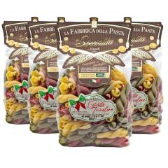 kit c/ 4pc Macarrão Fidanzati Tricolore GRAGNANO 500g