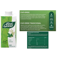 Imagem do Kit c/ 27und Chá FEEL GOOD Verde c/ Limão 200ml