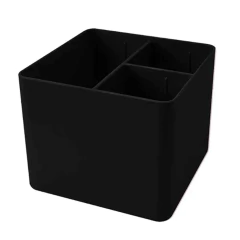 Porta Objetos Full Color Preto c/3 Divisórias DELLO