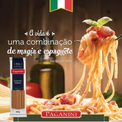 Kit c/ 6un Macarrão Spaghetti Integral PAGANINI 500g - loja online