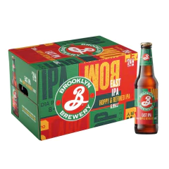 Kit c/ 24und Cerveja BROOKLYN East Ipa Garrafa 355ml