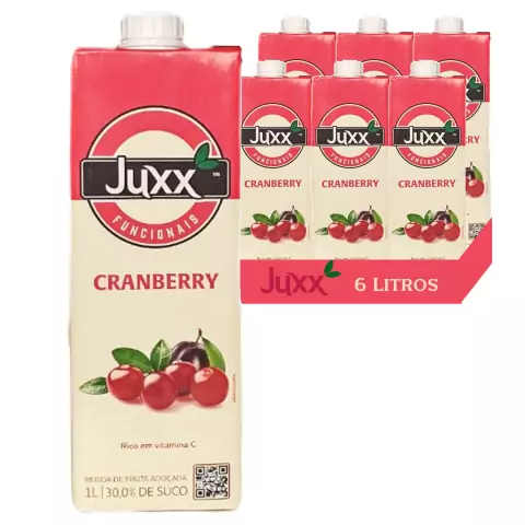 Suco Funcional de Cranberry JUXX 1 Litro (6 Litros)