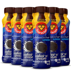 Kit 6und Cappuccino Pronto Cookies'n Cream 3 Corações 260ml