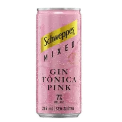 Kit c/ 12und Gin Tônica Pink SCHWEPPES Lata 269ml - comprar online