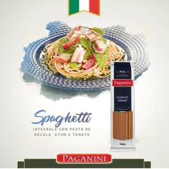 Kit c/ 6un Macarrão Spaghetti Integral PAGANINI 500g na internet