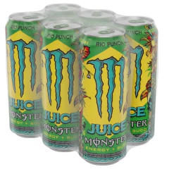 Kit Energético MONSTER Juice Rio Punch Lata 473ml (6 uni)