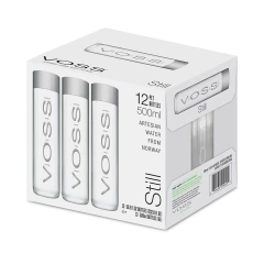 Água Mineral VOSS sem gás pet 500ml (12 Garrafas) - comprar online